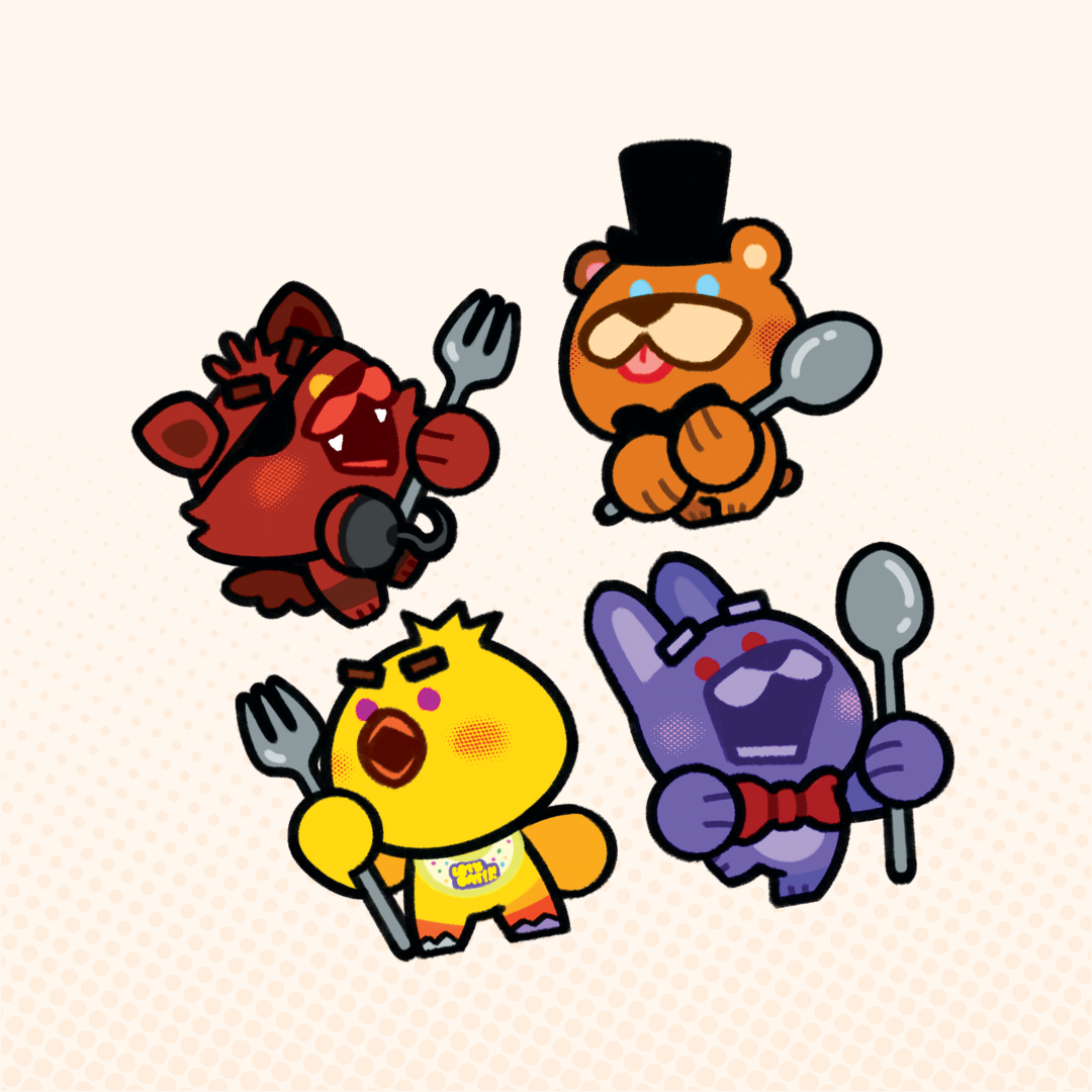 FNAF Animatronics Mini Standees