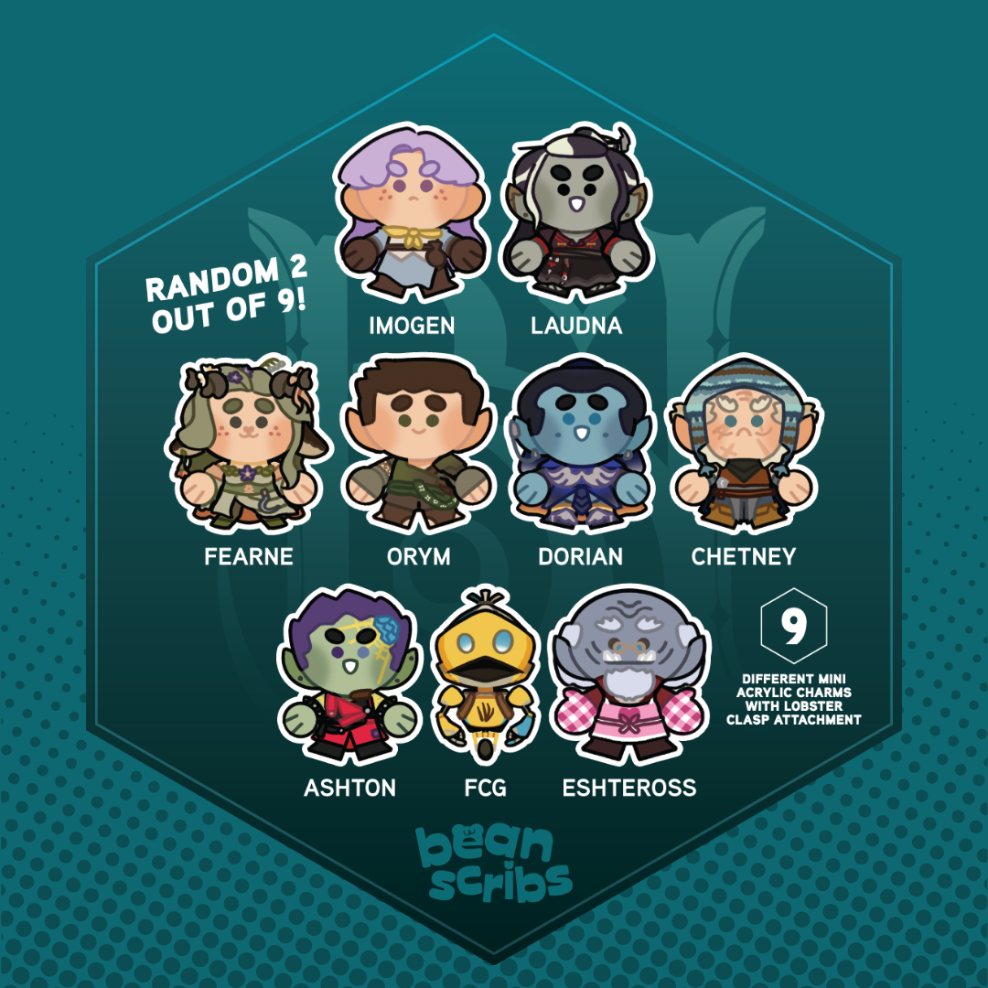 Critical Role Campaign 3: Bells Hells Gacha/Random Chance Acrylic Charms