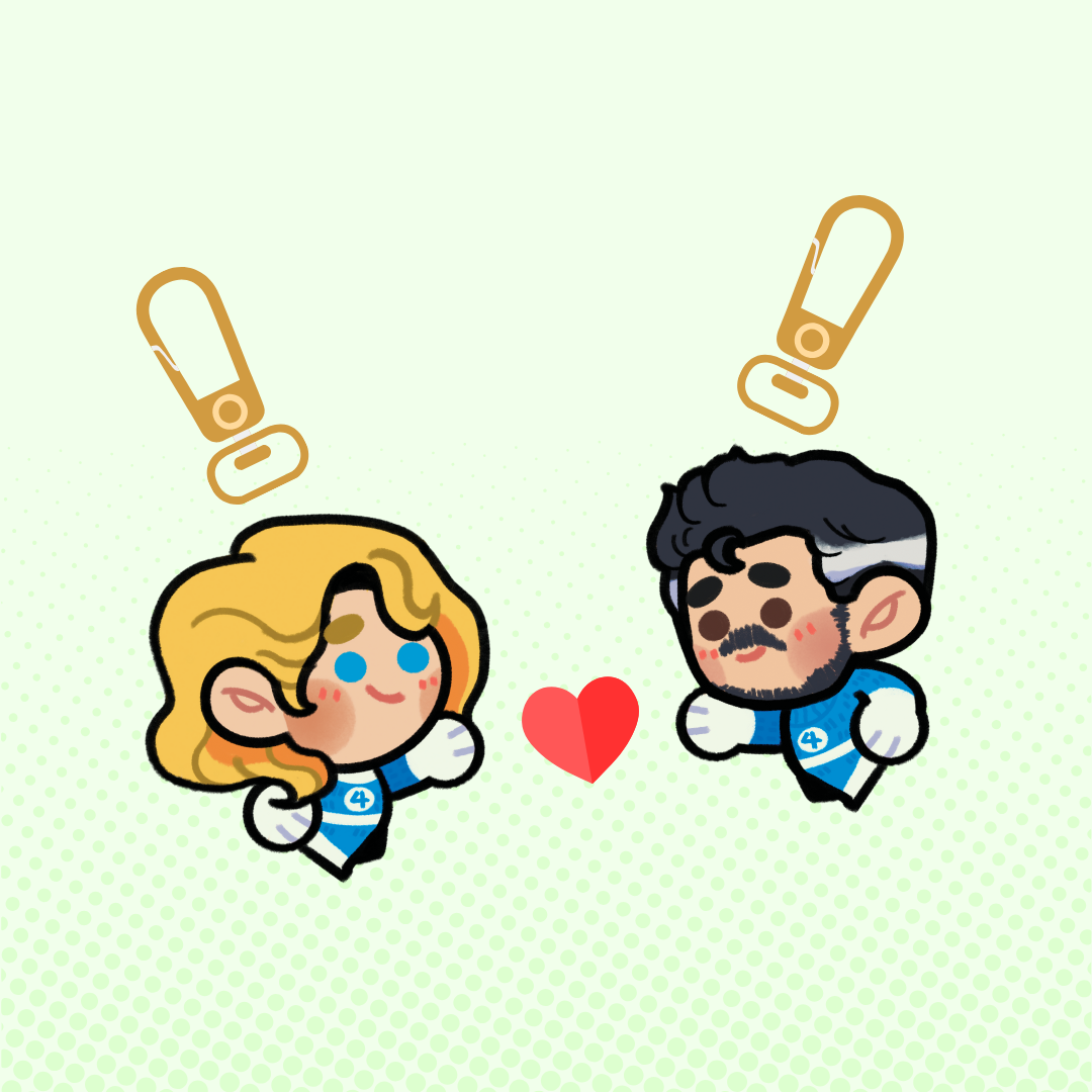 MCU Reed & Sue Richards Magnetic Pair Acrylic Charms