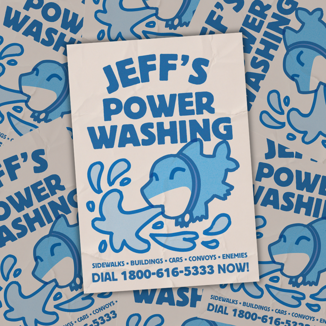 Jeff's Powerwash A5 Print