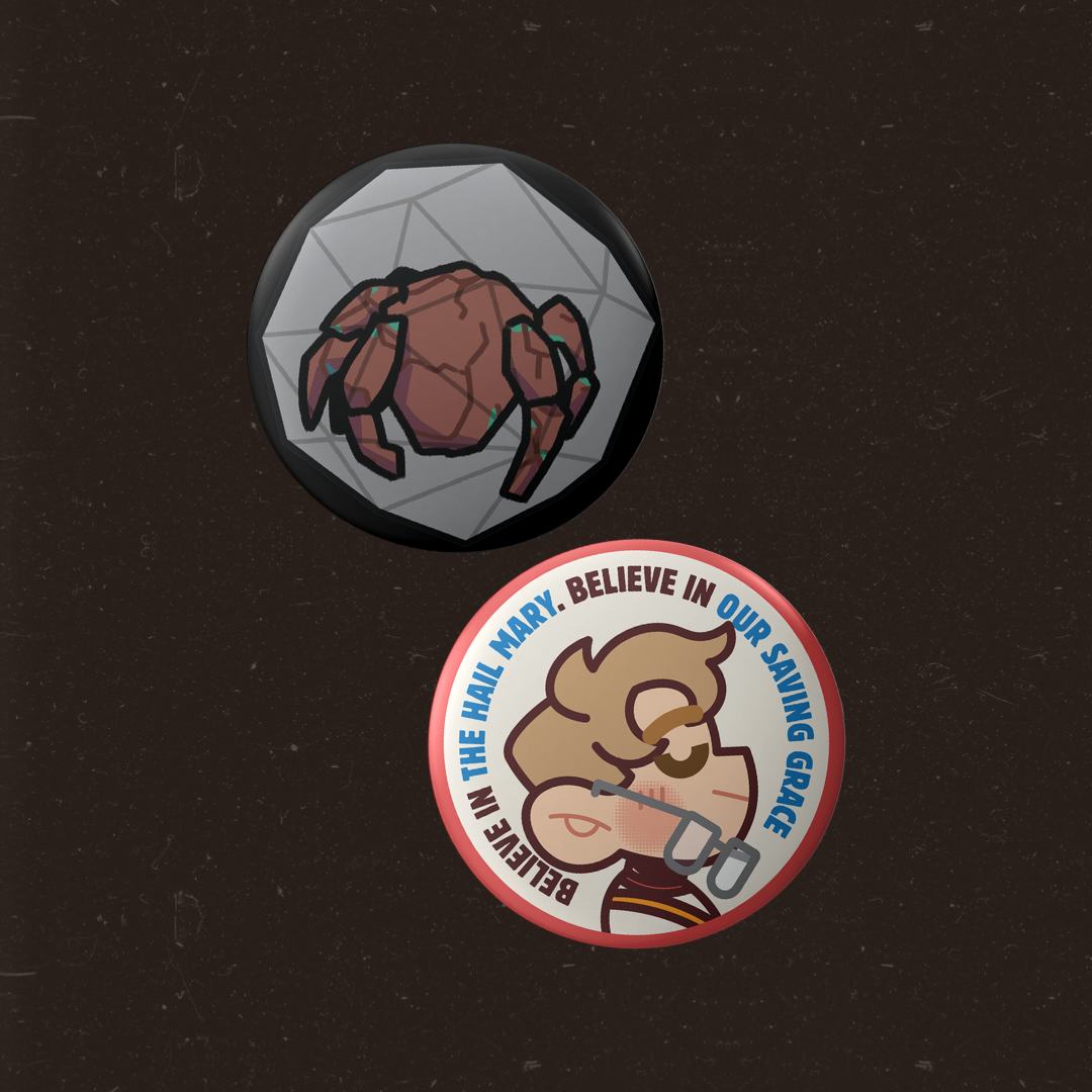 Project Hail Mary Button Badges