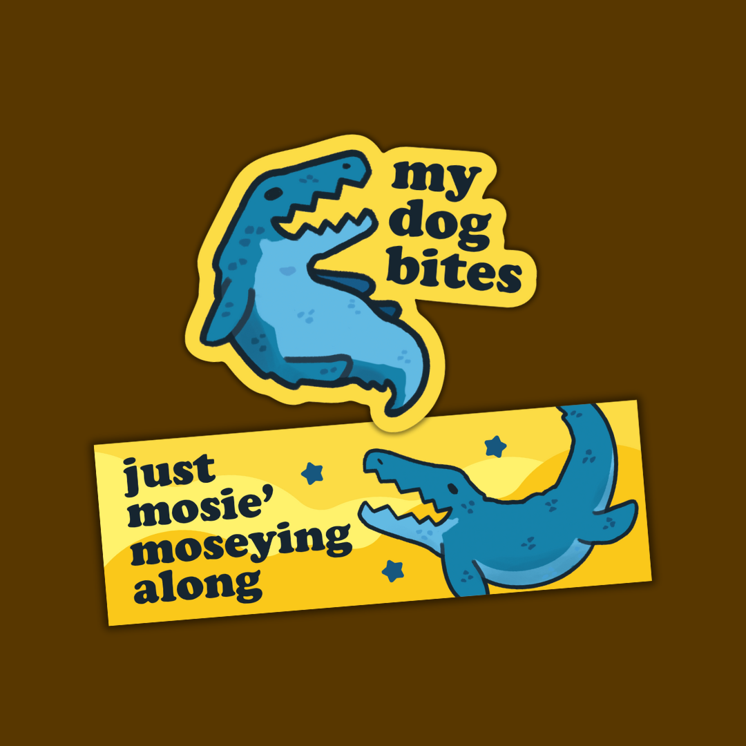 Mosasaurus Die-Cut Sticker Set