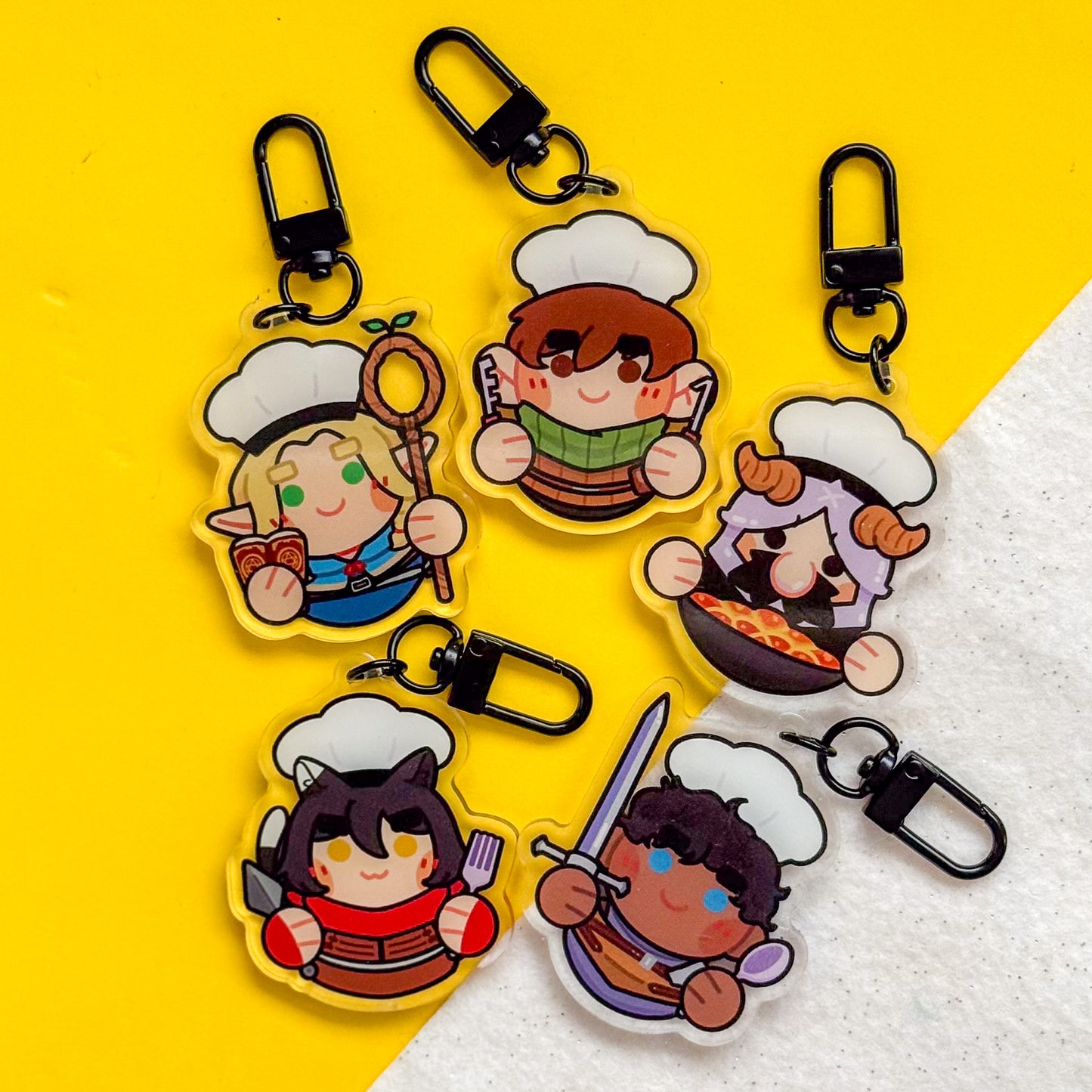 Overcooked Meshi Acrylic Charms