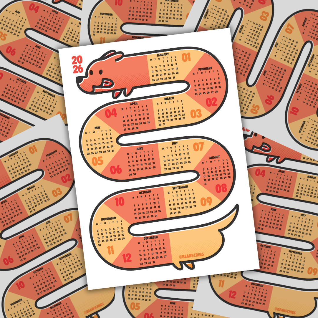 A3 A Doggone Year 2026 Calendar