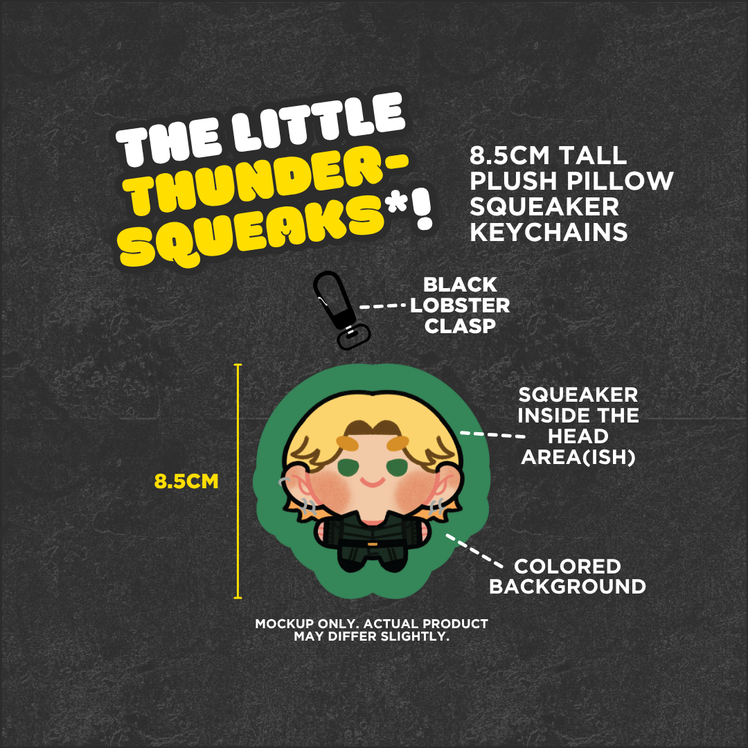 [PRE-ORDER CLOSED] The Little Thundersqueaks Plush Pillow Squeakers