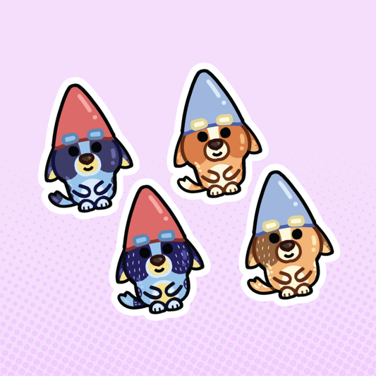 Heeler Family Gnomes Die-Cut Stickers