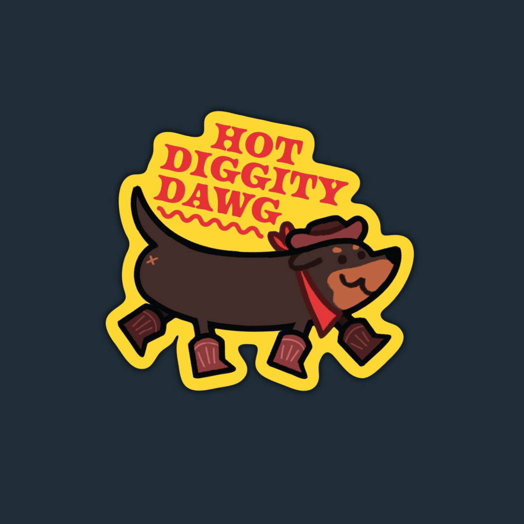 Hot Diggity Dawg Die-Cut Stickers