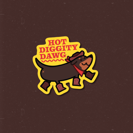 Hot Diggity Dawg Die-Cut Stickers