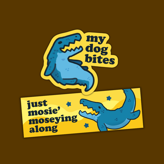Mosasaurus Die-Cut Sticker Set