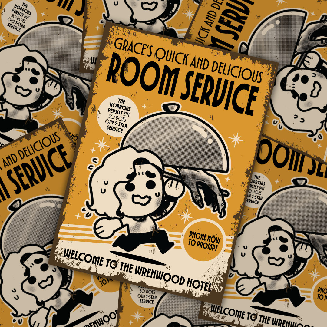 Grace's Room Service A5 Print