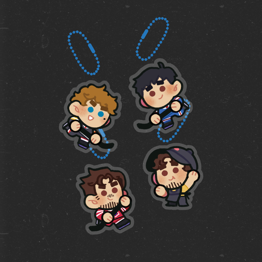 Little Hockey Boys Acrylic Charms