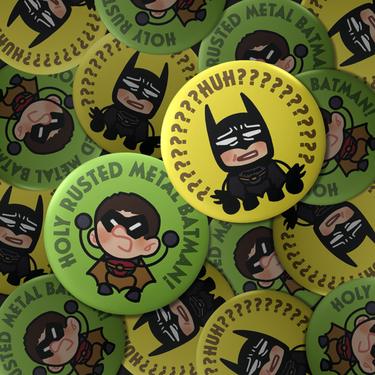 Batman & Robin Button Badge Set