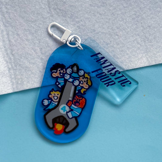 Fantastic Family Space Adventure Translucent Acrylic Charm